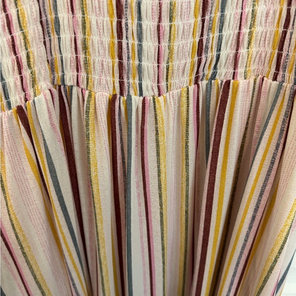 wild fable Pastel Stripe Smocked Maxi Dress - Pink, Yellow, Blue, Cream - Picture 4 of 4